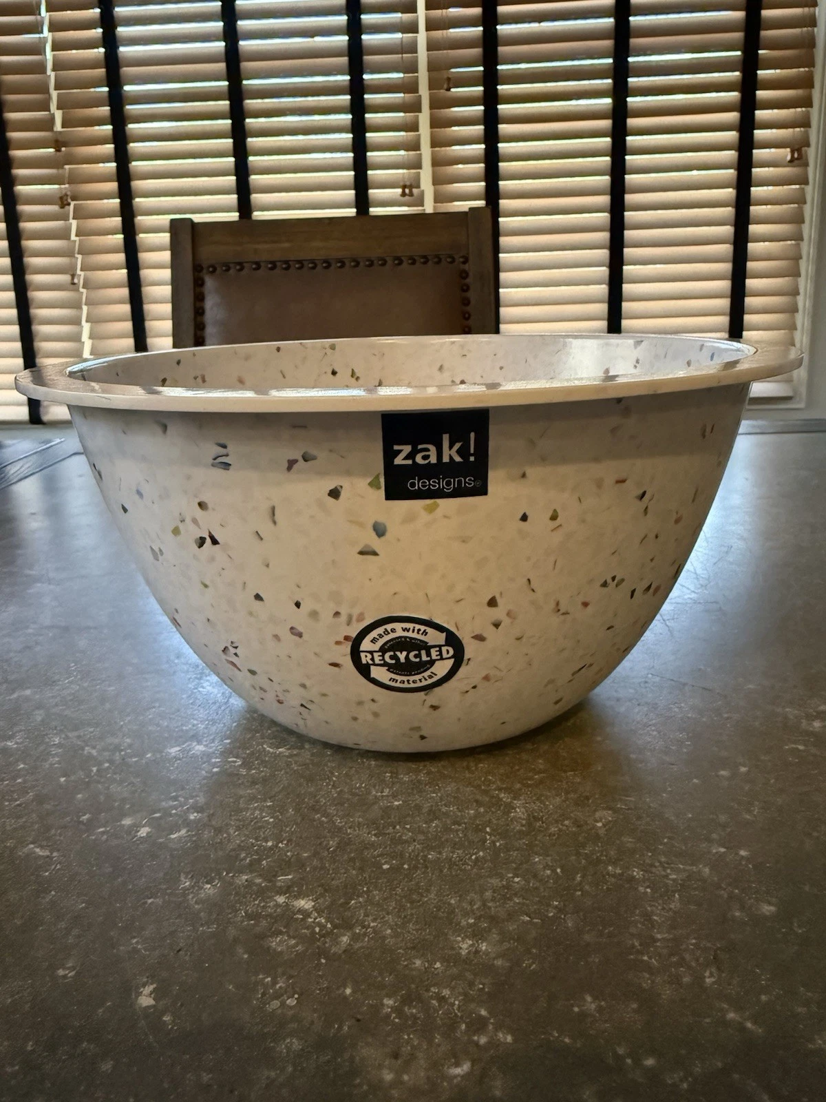New Zak! Designs White Confetti Melamine Bowl Large Mixing 10.5” Diameter
Opens in a new window or t