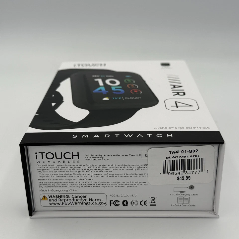 iTouch Air 4 Smartwatch - Black - Image 4 of 4