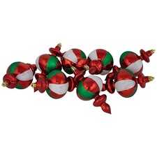 Northlight 8ct Traditional Shatterproof Finial Christmas Ornaments, 6"