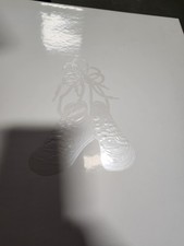 Creative Memories 12 x 12 Coverset Album White Embossed Baby Booties New