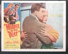 Murder Is My Beat 11x14 Lobby Card Paul Langton Barbara Payton Film Noir Mystery