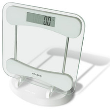 Salter Electronic Scale White Compact Bathroom Scale With Storage Stand 200kg