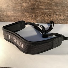 Genuine Fuji Fujifilm Camera Padded Shoulder/Neck Strap Black 1.75" NEW