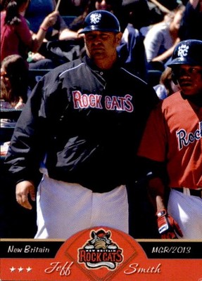 2013 New Britain Rock Cats Grandstand #28 Jeff Smith Manager Baseball Card