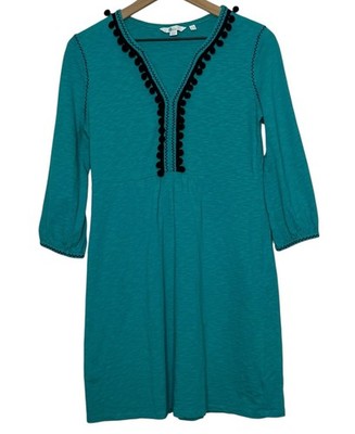 Boden Size 6L Carina Jersey Tunic Pom Pom Accent Comfy Office Career