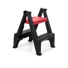 Folding Car Wash Stool, Two-Step Stool, Adjustable-Height Stool, Two-Step Ladder