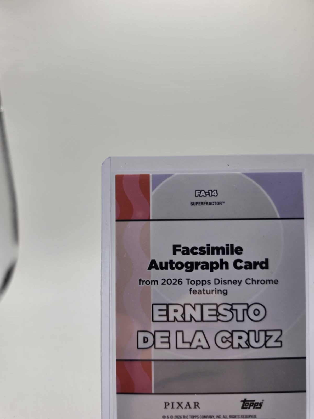2026 Topps Chrome Disney - Facsimile Auto Ernesto De La Cruz 1/1 Superfractor view 7