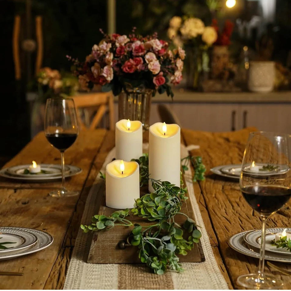 Homemory Wasserdicht Outdoor Flammenlose Kerzen mit Timer und Fernbedienung, - Bild 3 von 4