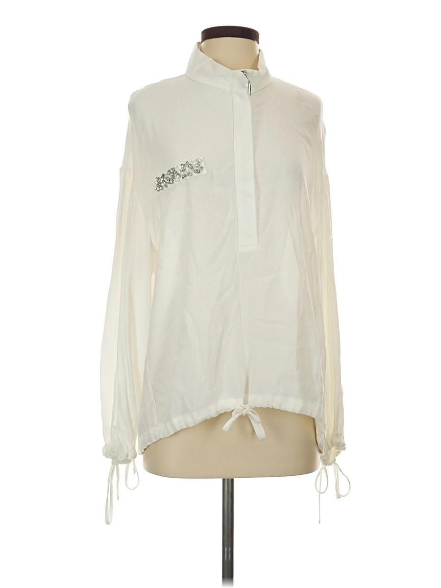 Hukka Design Women Ivory Long Sleeve Blouse 4