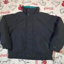 Vintage Eddie Bauer black puffer windbreaker rain jacket