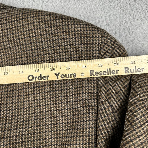 Chaps Blazer 42 normal braun Hahnentritt Lammwolle Jacke Mantel Schulterpolster - Bild 15 von 15