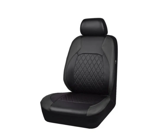 Juego de cojines interiores completos delanteros traseros de cuero para asiento de auto de 5 asientos negros 9 piezas Foto 3 de 4