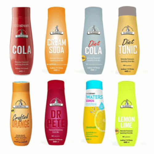 Sodastream Classics Drink Syrup 440ml Flavours Cola Orange Lime