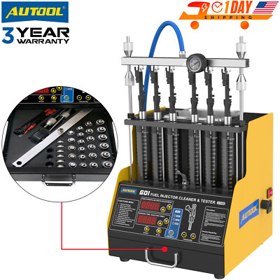 AUTOOL CT400 GDI FSI EFI Fuel Injector Cleaner Tester Ultrasonic Cleaning Machin