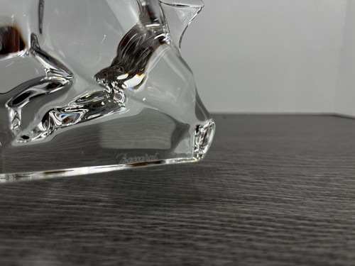Vintage BACCARAT Crystal Labrador cane da caccia statuina fermacarte, Francia - 7,5" - Foto 4 di 4