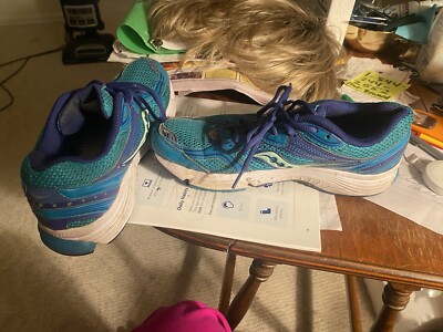 Size 9.5 - Saucony Cohesion 9 Blue/Gray/white Walking Jogging Sneakers Great Sh