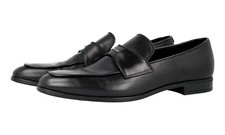 PRADA Leather Logo Loafer Dress Shoes - 2DC192 - Black - NEW -  US 7 EU 40