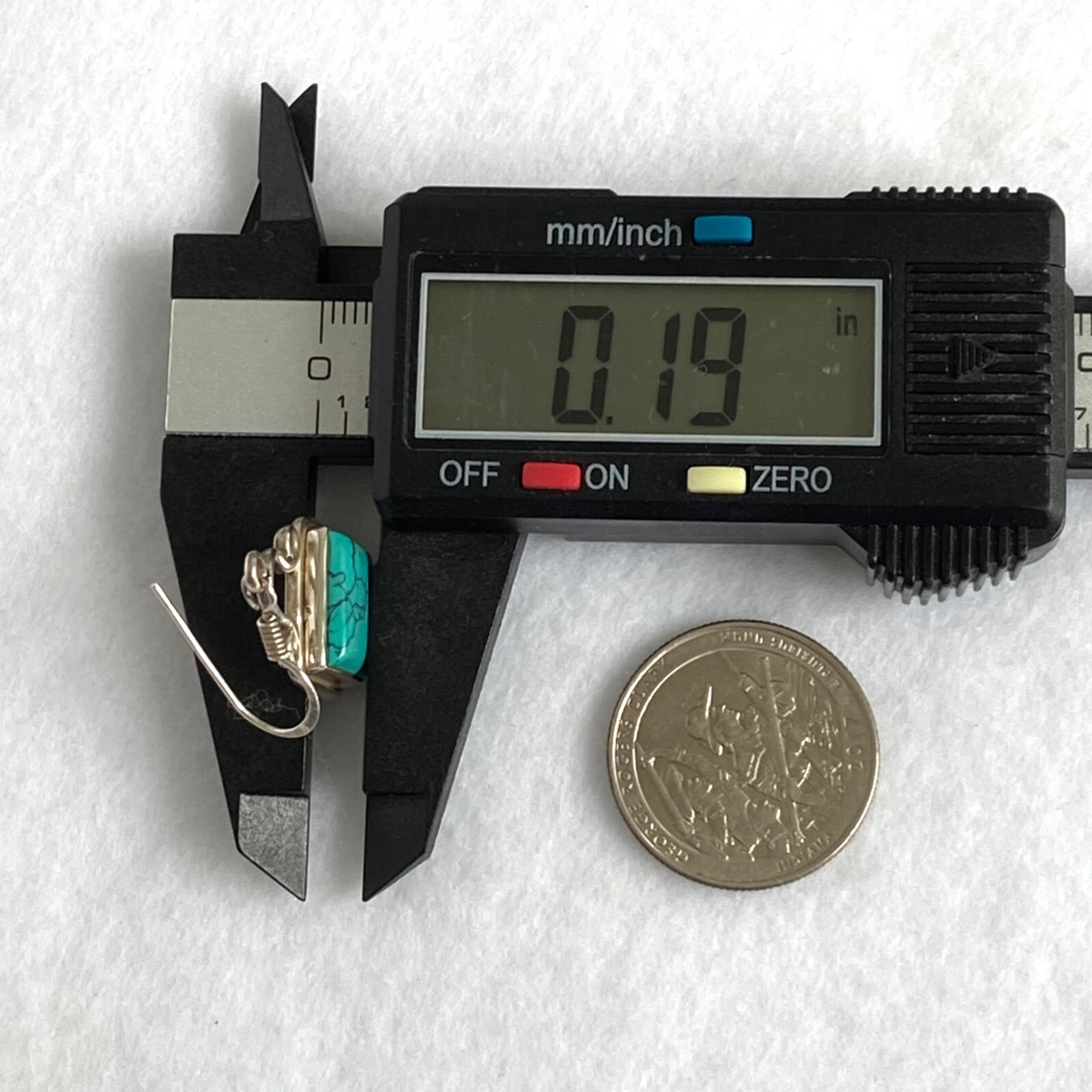 Sterling Silver 925 1.64" Rectangular Bezel Set T… - image 15