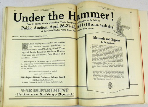 Vtg 1921 Automotive Industries Mag Lycoming Motor Highways Newton Machining USA - Picture 6 of 10