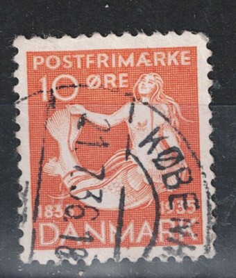 Denmark Famous Andersen's fairy tale Nude Little Murmaid stamp 1935 A-1