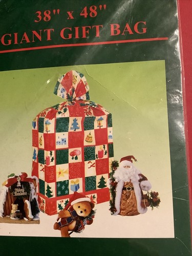 Giant Gift Bag W/Tag Xmas Trees New!!! 38” X 48” - Picture 2 of 3