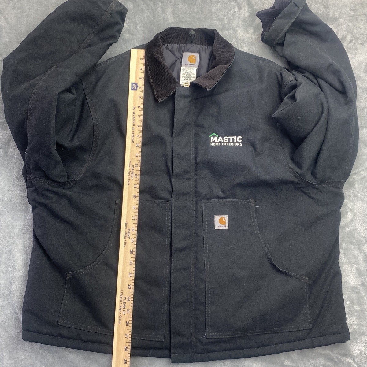 CARHARTT JACKET J02 Men's 2XL Black Arctic Quilt Duck JQ185 CARHARTT JACKET J02 Men's 2XL Black Arctic Quilt Duck JQ185