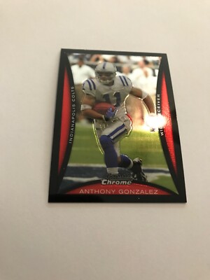 ANTHONY GONZALEZ : 2008 Bowman Chrome Refractors Colts Football #BC196 NM, Colts