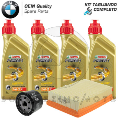 KIT TAGLIANDO OLIO CASTROL POWER 15W50+FILTRO OLIO ARIA BMW R 1200 GS  2013-2018 | eBay
