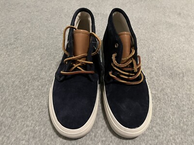 Polo by Ralph Lauren Navy Keaton Corduroy Chukka Boots with Brown Heel Tab Polo Ralph Lauren Navy Blue Keaton Suede Leather Chukka Boot  main image 2