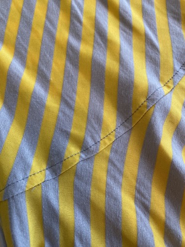Isobella and Chloe Girls Grey & Yellow Striped Dress Asymmetrical Sz 7 New - Picture 3 of 10