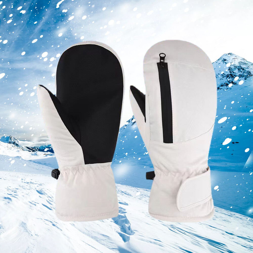 Skiing Snowboarding Gloves Snowmobile Warmer Mittens Thermal Thick Snow