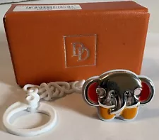 NIB Baby Pacifier Clip Sterling Silver Elephant Face New In Box Made in  Italy