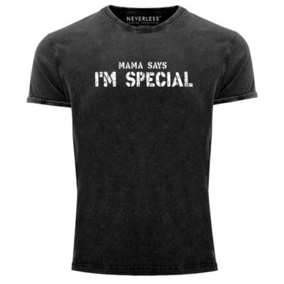 Herren Vintage Shirt Shirt Spruch lustig Mama Says I Am Special Ironie