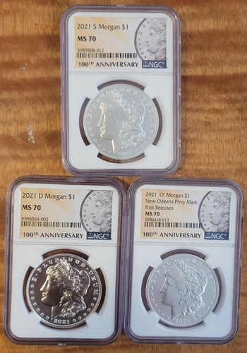 2021 $1 D SILVER MORGAN DOLLAR NGC MS70 Beautiful Mirror PL Proof Like