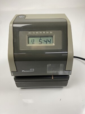 See Video! Acroprint Time Recorder Model 175 Time Clock-No Key-tested & Working