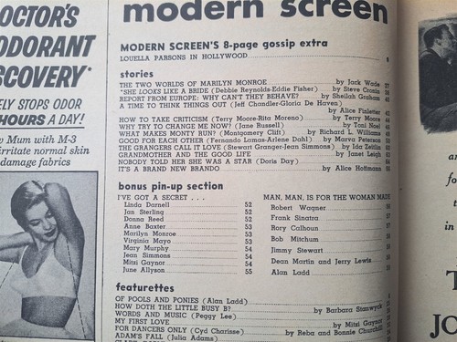 Modern Screen - Movie Fan Magazine - November 1954 Issue - Debbie Reynolds Cover - Picture 2 of 3