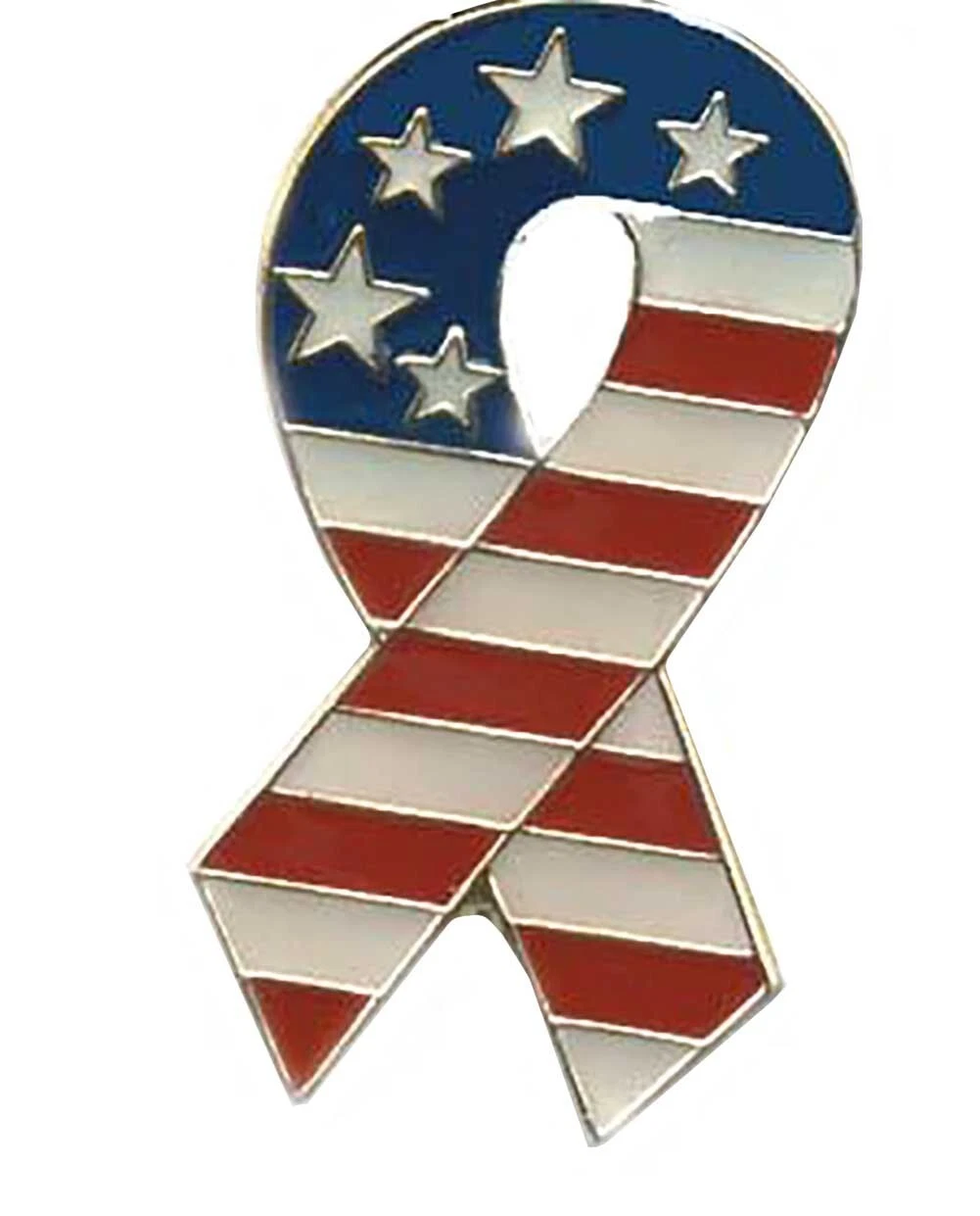 Pack of 24 USA Flag Ribbon Bike Motorcycle Hat Cap Lapel Pin HP4864