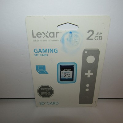 Lexar Gaming SD Card 2GB Brand New and Sealed Torn, Marked Packaging