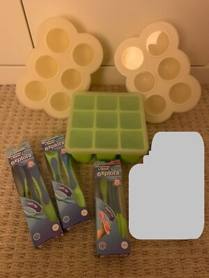 Neu Tommee Tippee Beaba NUK Baby Entwöhnung Silikon Löffel Tablett mehrere Portionen