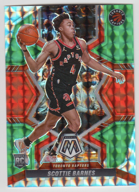 2021-22 Panini Mosaic Choice Scottie Barnes Red Green Prizm #207 Rookie RC SP