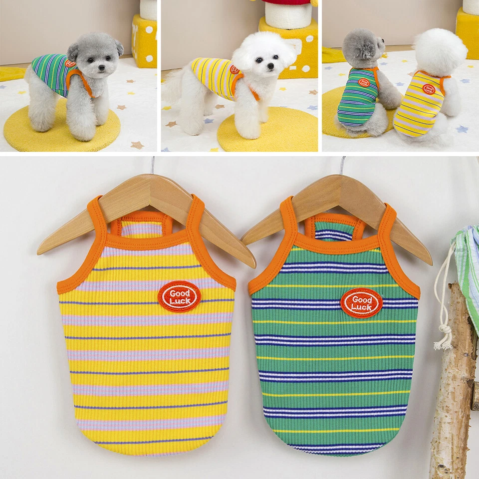 Puppy Dog Thin Dress Breathable Comfortable Pet T-shirt Pet Camisole Vest Summer - Image 3 of 4