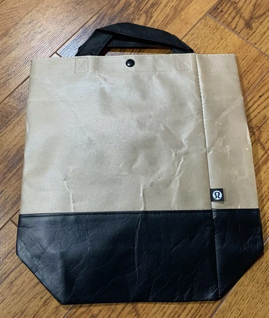 Lululemon Brown Paper Reuseable Tote Shopper Bag Small Rare eBay