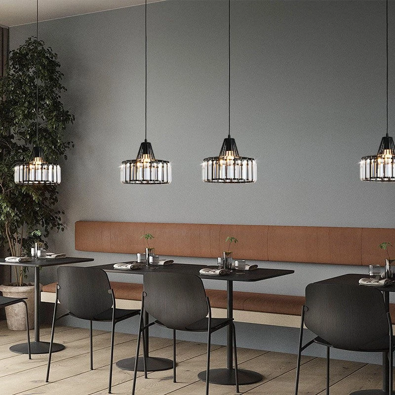 Dining Room Pendant Lights Black Ceiling Light Crystal Kitchen