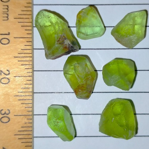 Peridot rough gemstones natural loose crystals parcel Forsterite Olivine 33.2ct