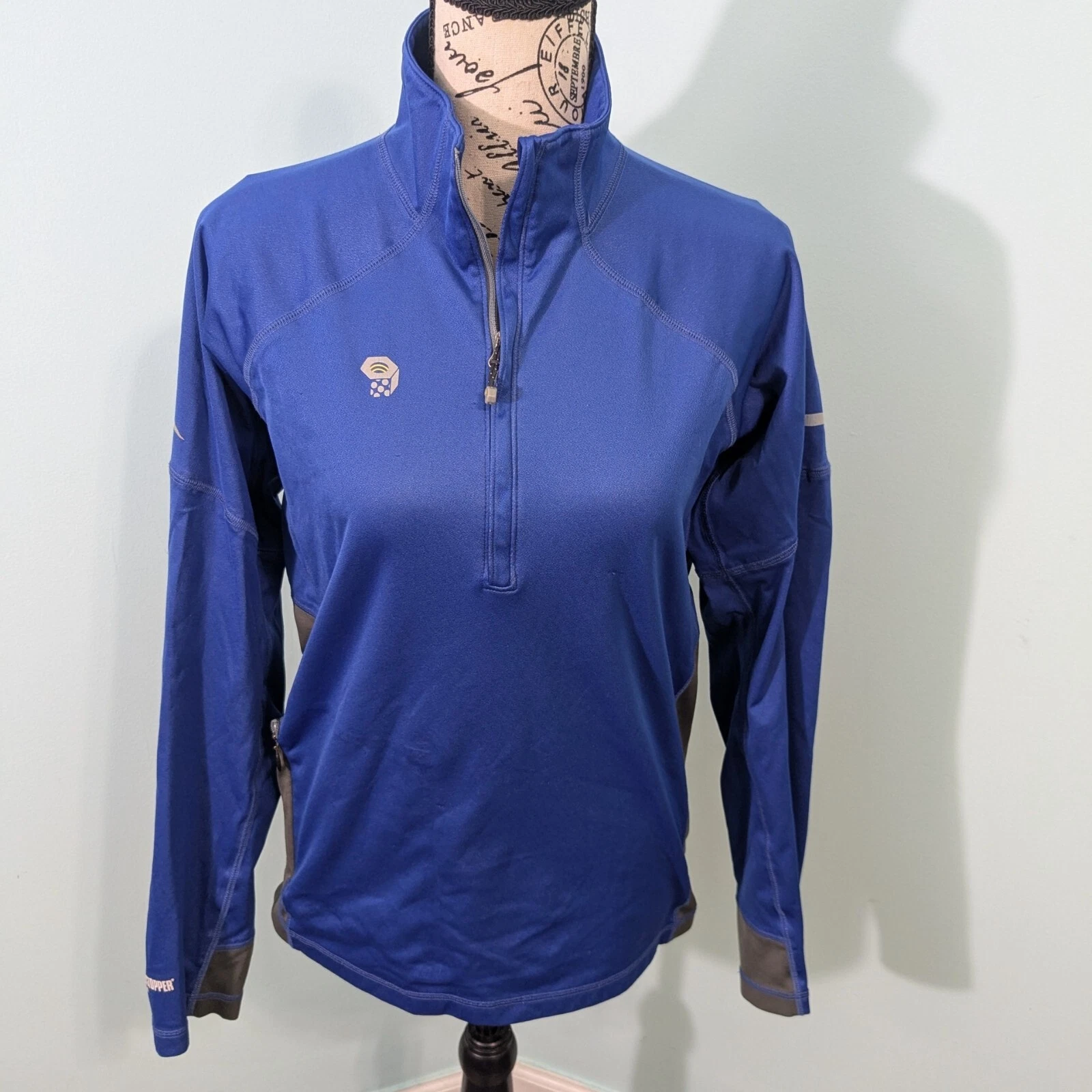 Mountain Hardwear Men LN Royal Blue 1/2 Zip Softshell Jacket Lightweight Layer M