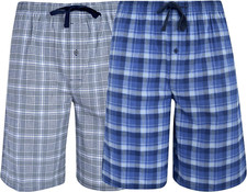 Mens 2-Pack Woven Stretch Pajama Sleep Short
