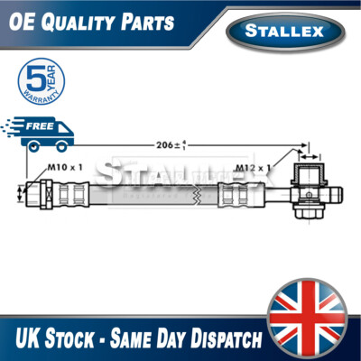 Fits VW Passat 1996-2000 Brake Hose Rear Outer Stallex 8E0611775B