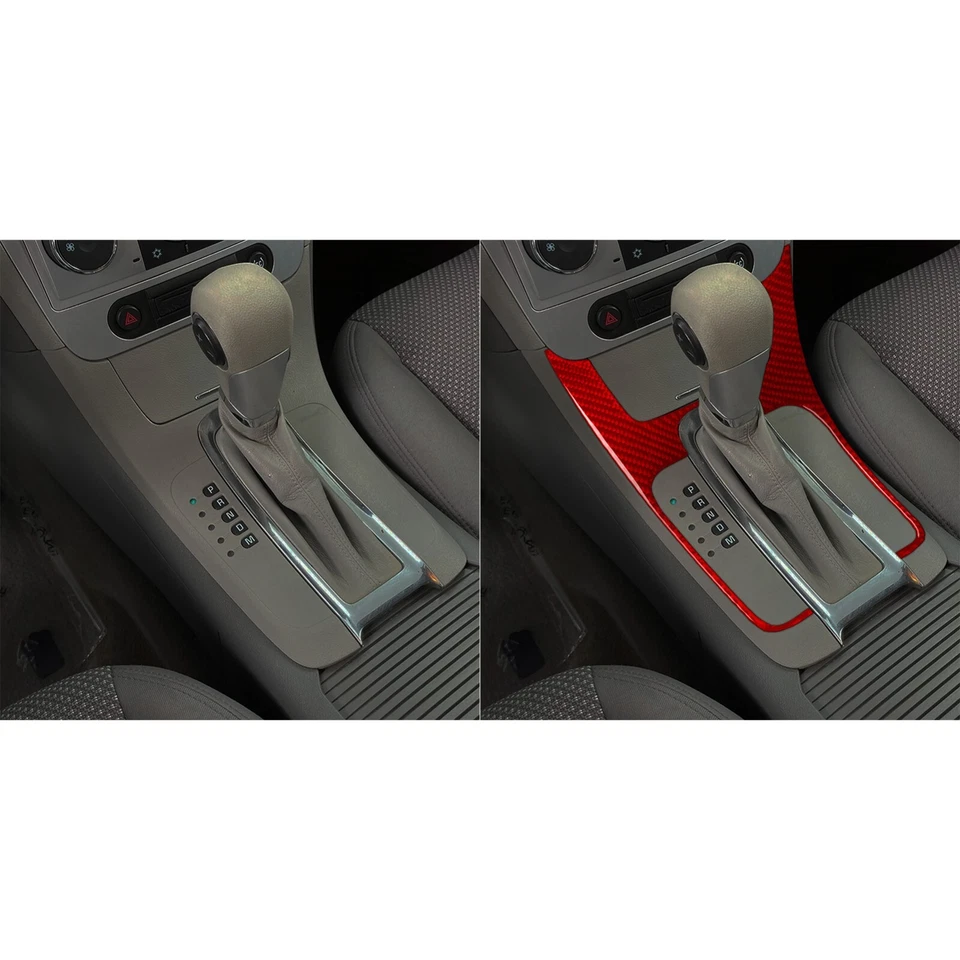 Panel de cambio de marchas de consola de fibra de carbono rojo moldura de marco para Chevrolet Malibu 08-12 Foto 4 de 4
