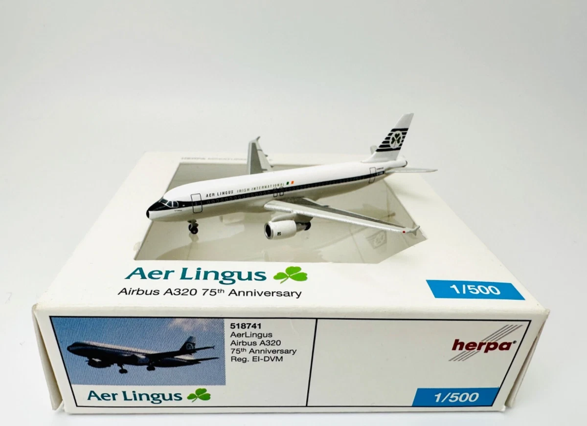 Herpa Wings 1:500 518741 Aer Lingus A320 EI-DVM „Retro / 75th  