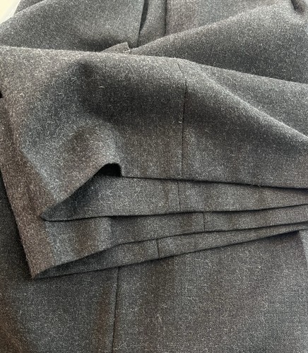 Laura Ashley Trousers Pure Wool Size 16 Work Smart Grey Tailored Straight Pants - Picture 16 of 17